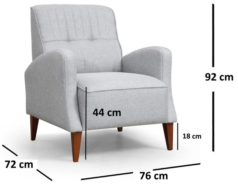 Kreslo Montana sivé