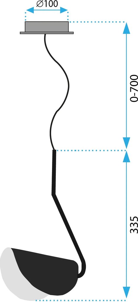 Toolight Toolight, stropné svietidlo 1xE14 APP1263-1CP, čierna, OSW-02402