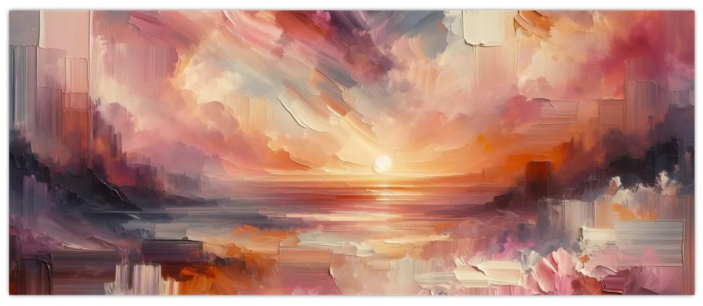 Obraz - Maľované červánky (120x50 cm)