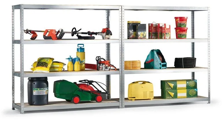 Policový regál, nosnosť 500 kg, 2470 x 2000 x 400 mm