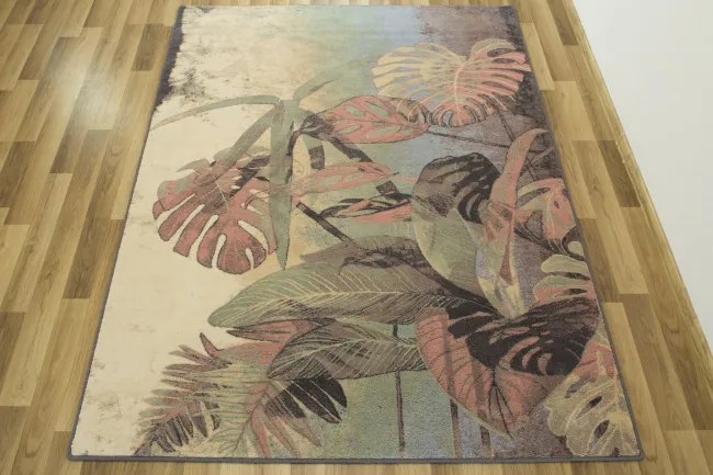 Koberec Isfahan Elish Monstera krémový / viacfarebný