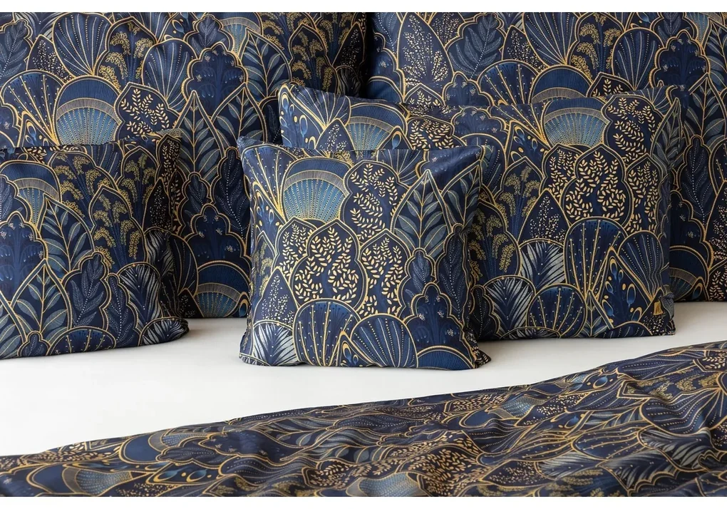 Matějovský Saténové obliečky Livia Blue, 140 x 220 cm, 70 x 90 cm