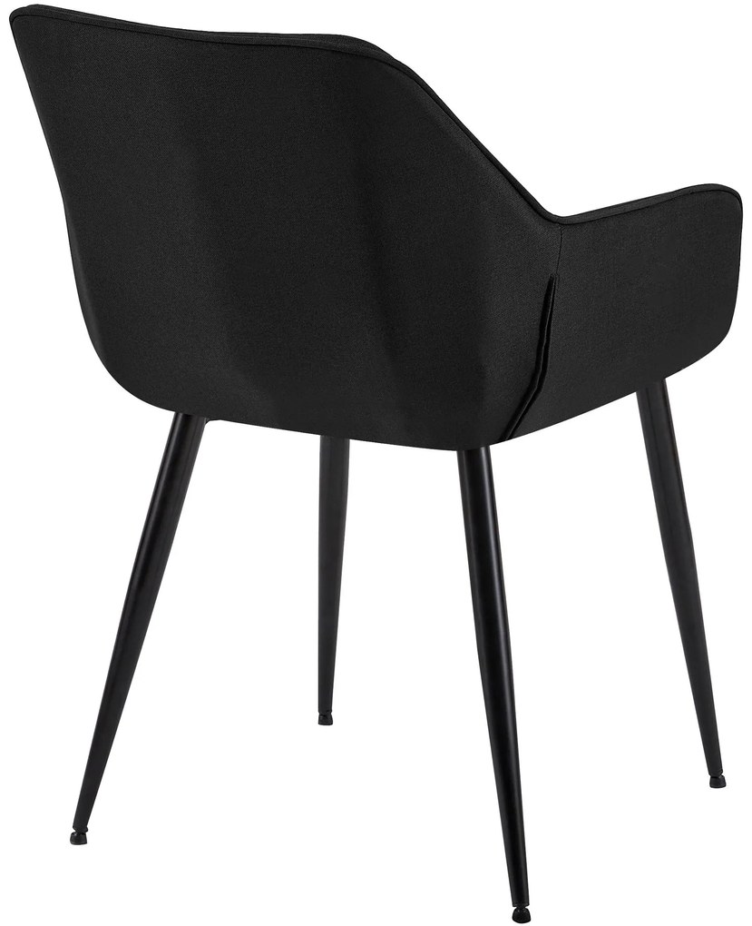 Jedálenská stolička Luena látka - čierna