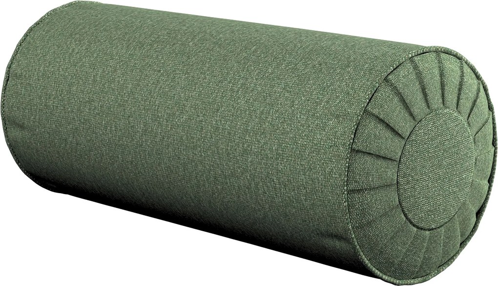 Valcový vankúš so záhybmi farba produktu zelená látka zapletaná
