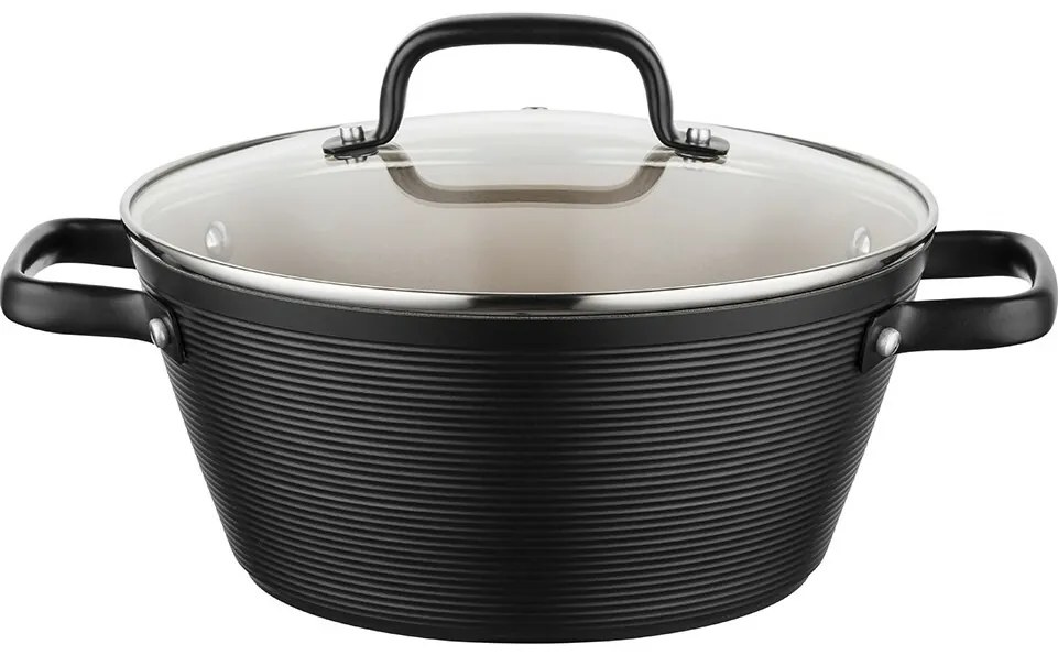 Florina Hliníkový hrniec Carina Black 3,3 l, 24 cm, pr. 24 cm