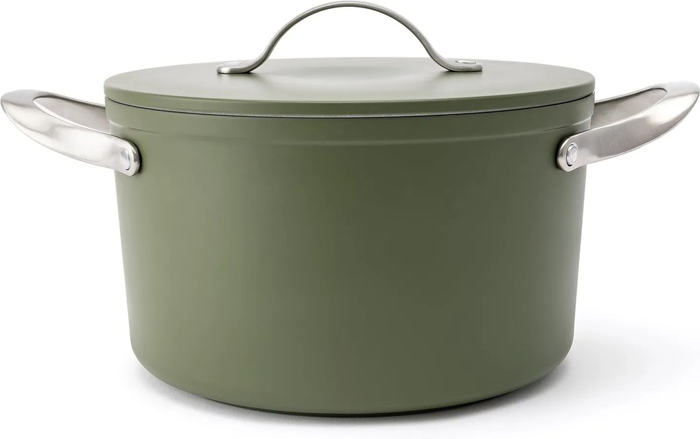 Elmich Nepriľnavý keramický hrniec Zen Ø 24 cm – olivovozelený
