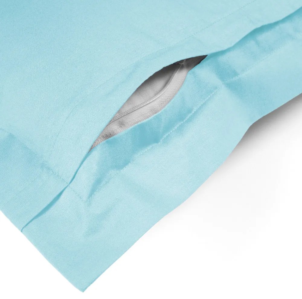 Biante Bavlnená obliečka na vankúš s lemom Moni MO-046 Ľadová modrá 60 x 60 cm