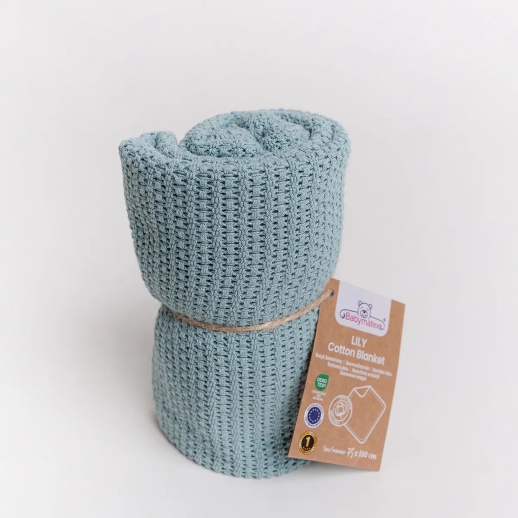 Babymatex Detská deka Lili morská zeleň, 75 x 100 cm