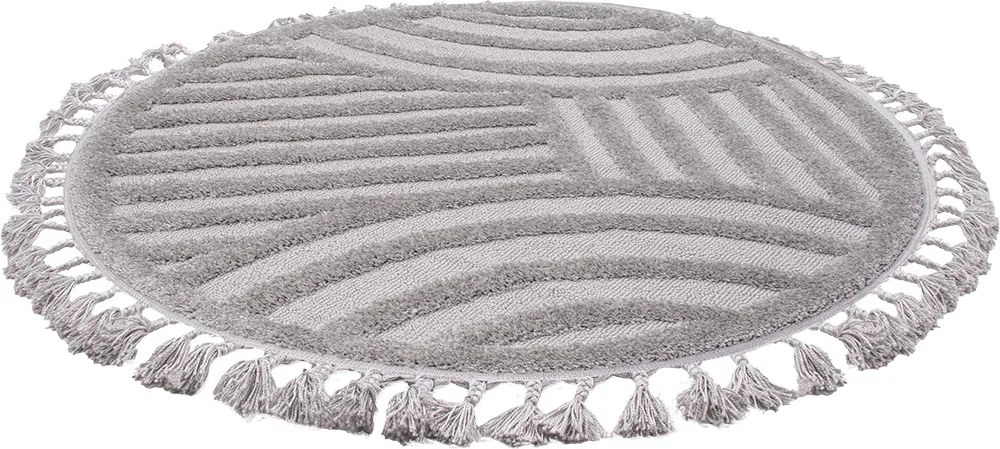 Koberec Berber 9754 L.GREY-K rozmery koberec: 120x120 cm