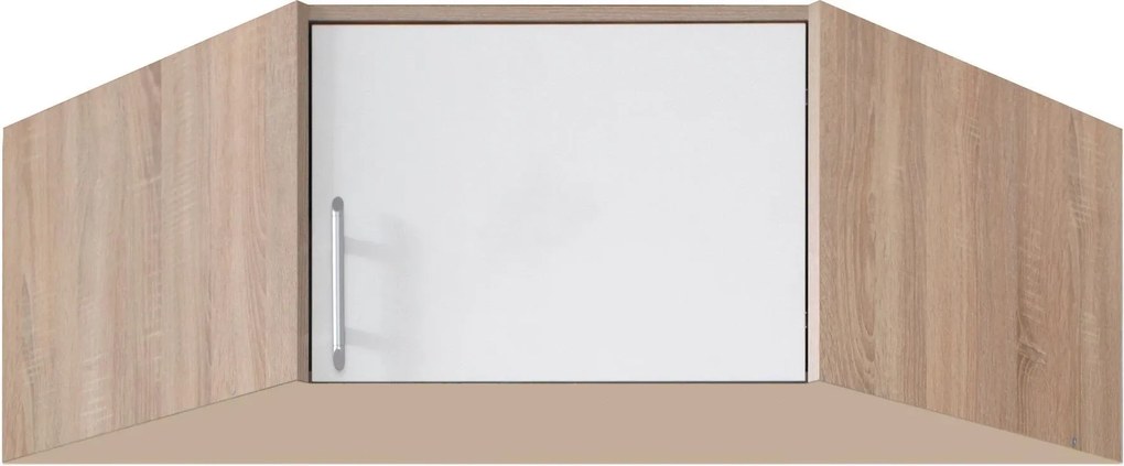 Nádstavec Smart rohový, dub sonoma/biela