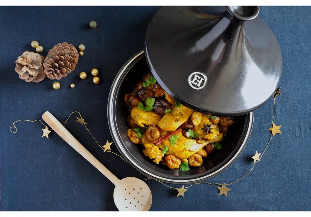 Čierny tajine Emile Henry Flame, ⌀ 32 cm