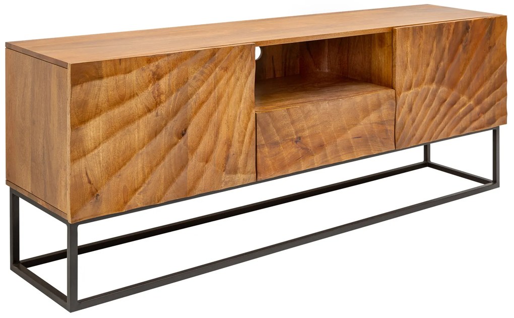 Dizajnová skrinka pod TV Zorpi 160cm masívne mangové drevo / hnedá