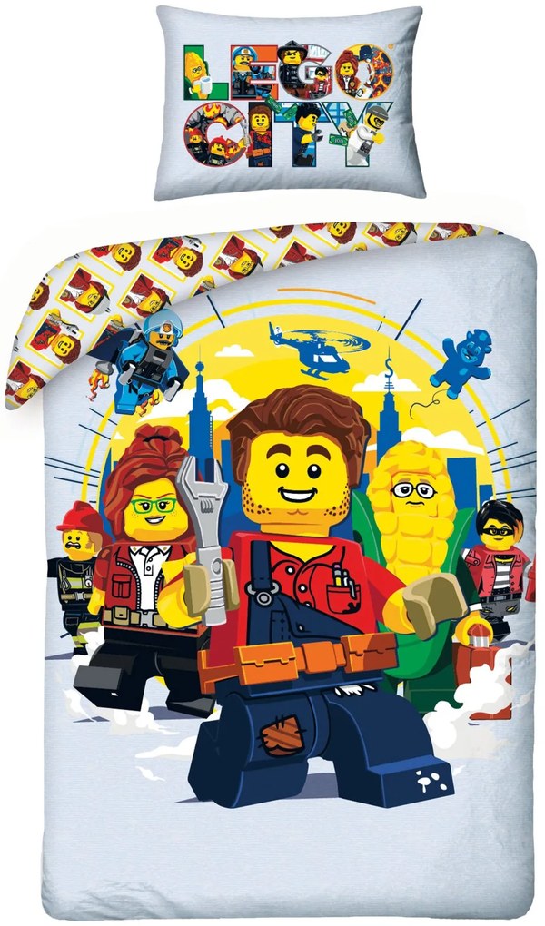Bavlnené posteľné obliečky LEGO CITY Adventures - 100% bavlna - 70 x 90 cm + 140 x 200 cm