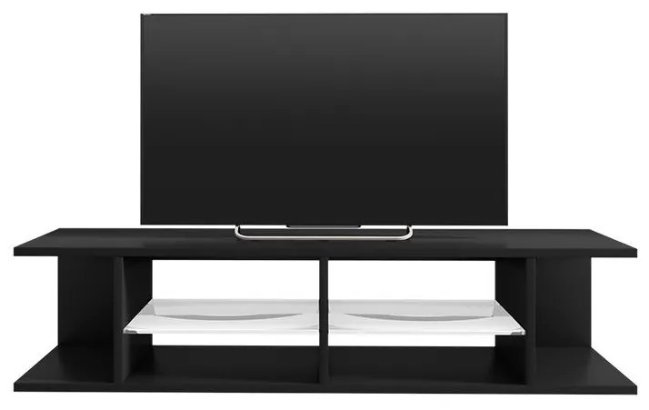 TV skrinka/stolík Monty 137 (s osvetlením) (čierna). Akcia -22%. Vlastná spoľahlivá doprava až k Vám domov. 1098627