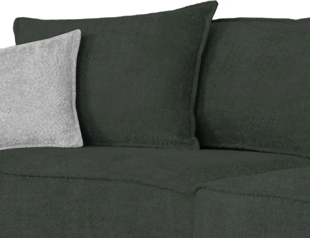 Pohovka John, tmavo zelená látka so štruktúrou