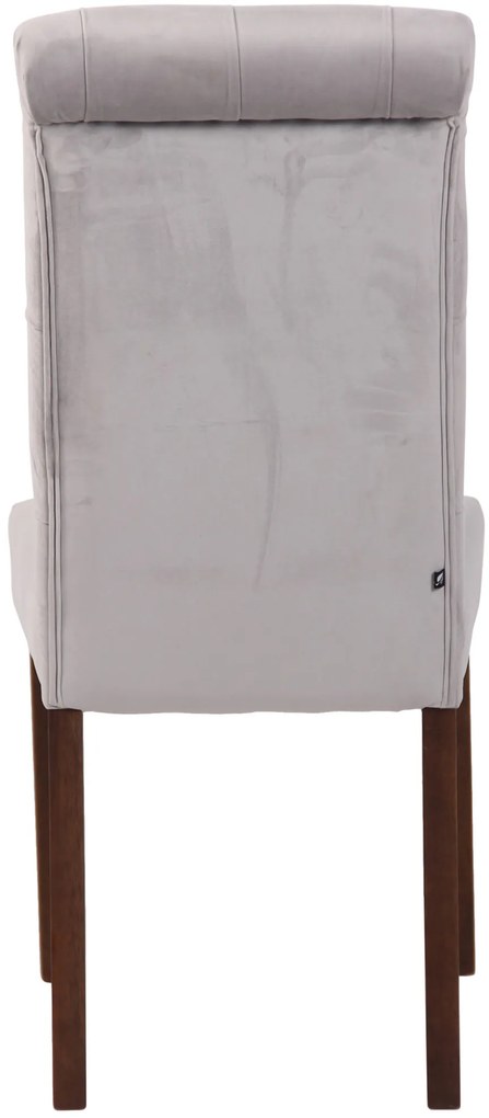 Jedálenská stolička Lisburn - zamat - Sivá