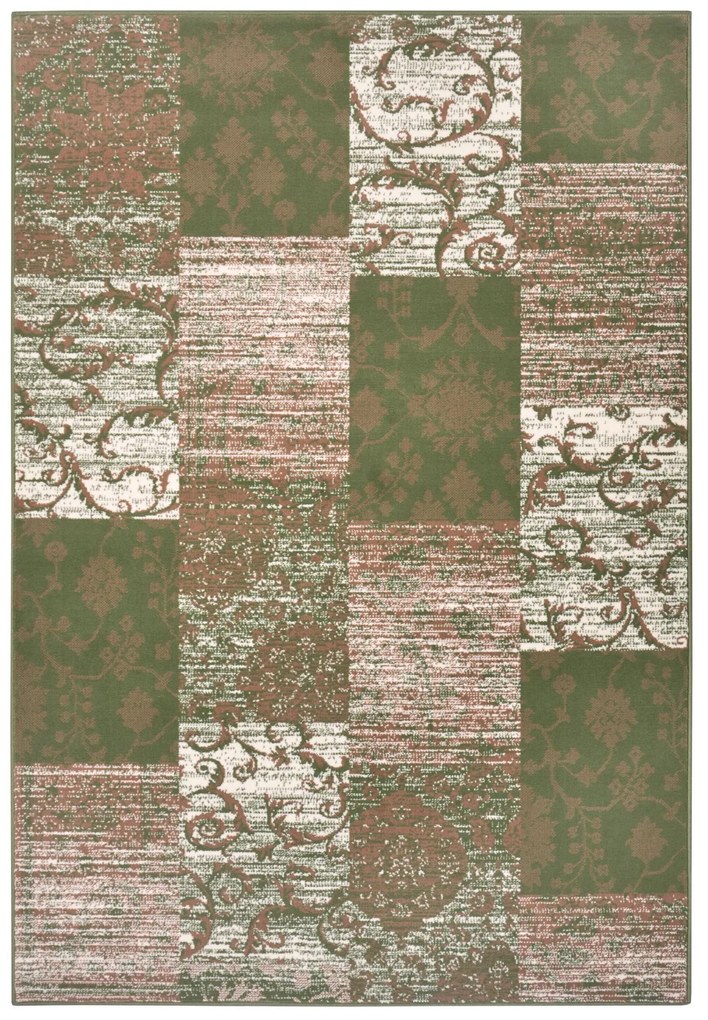Hanse Home, Kusový koberec Gloria 105521 Green Creme, 160x230, zelená, chodba / predsieň