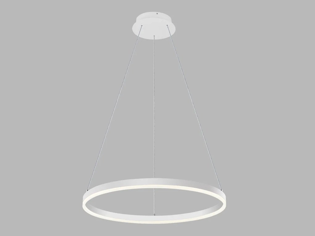 LED2 Závesné LED osvetlenie na lanku CIRCLE, 42W, teplá biela, kruhové, biele