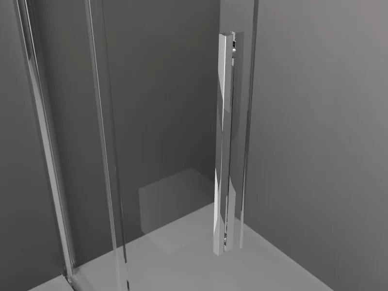 Mexen Velar, sprchová zástena s posuvnými dverami Walk-in 85 x 200 cm, 8mm šedé sklo, chrómová, 871-085-000-43-01
