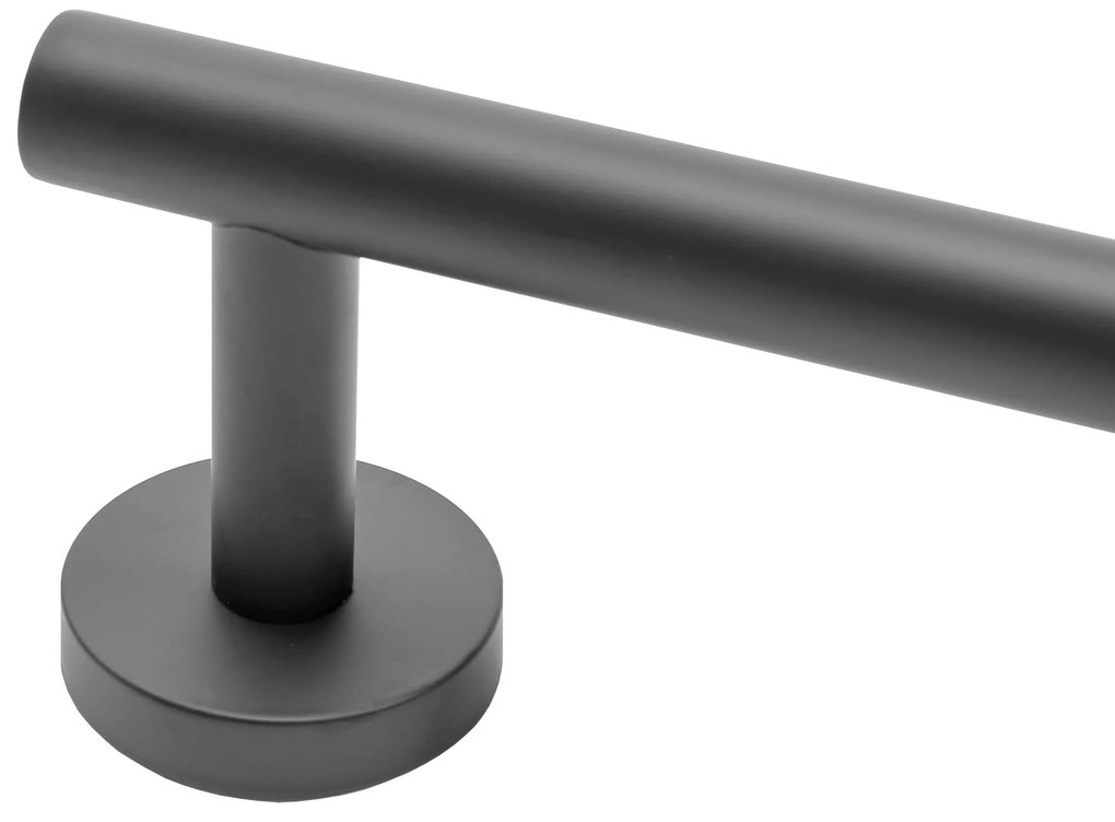 Kúpeľňový vešiak REA ROUND III jednoramenný čierny