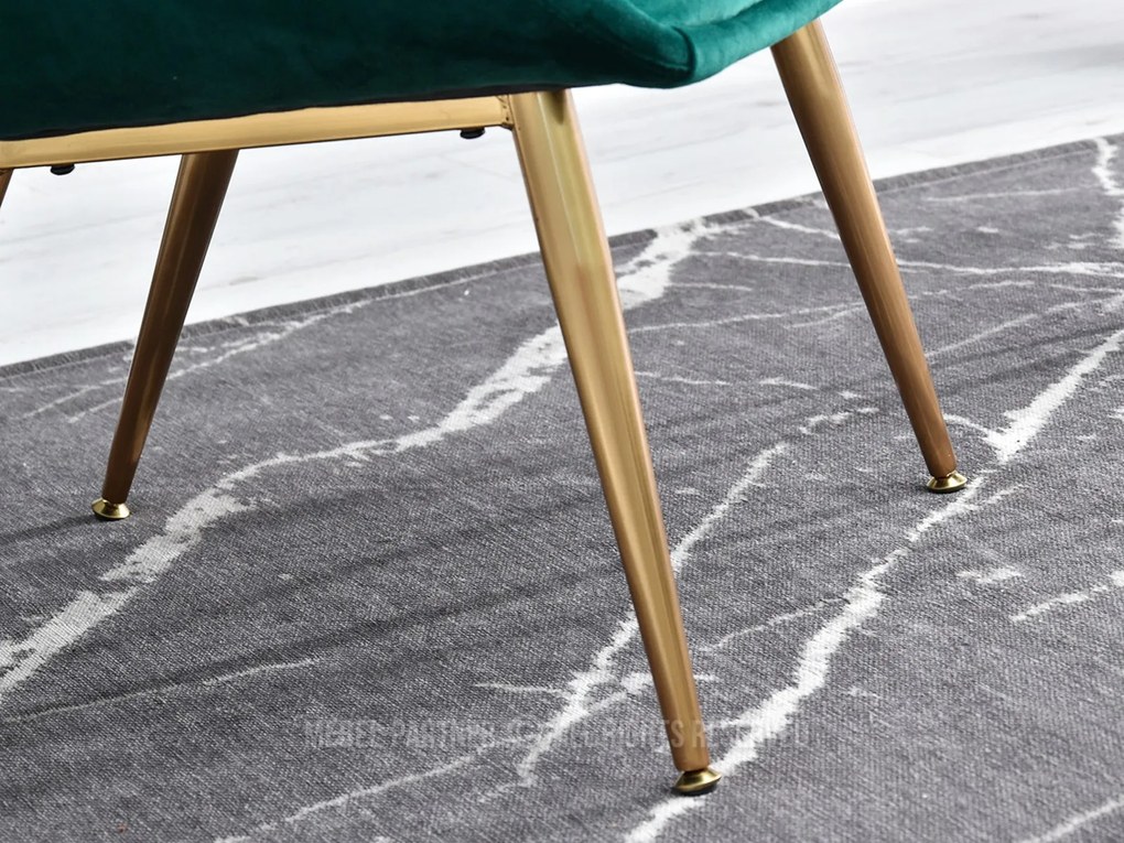 Kreslo Osmol F (zelená + zlatá). Akcia -15%. Vlastná spoľahlivá doprava až k Vám domov. 1110368