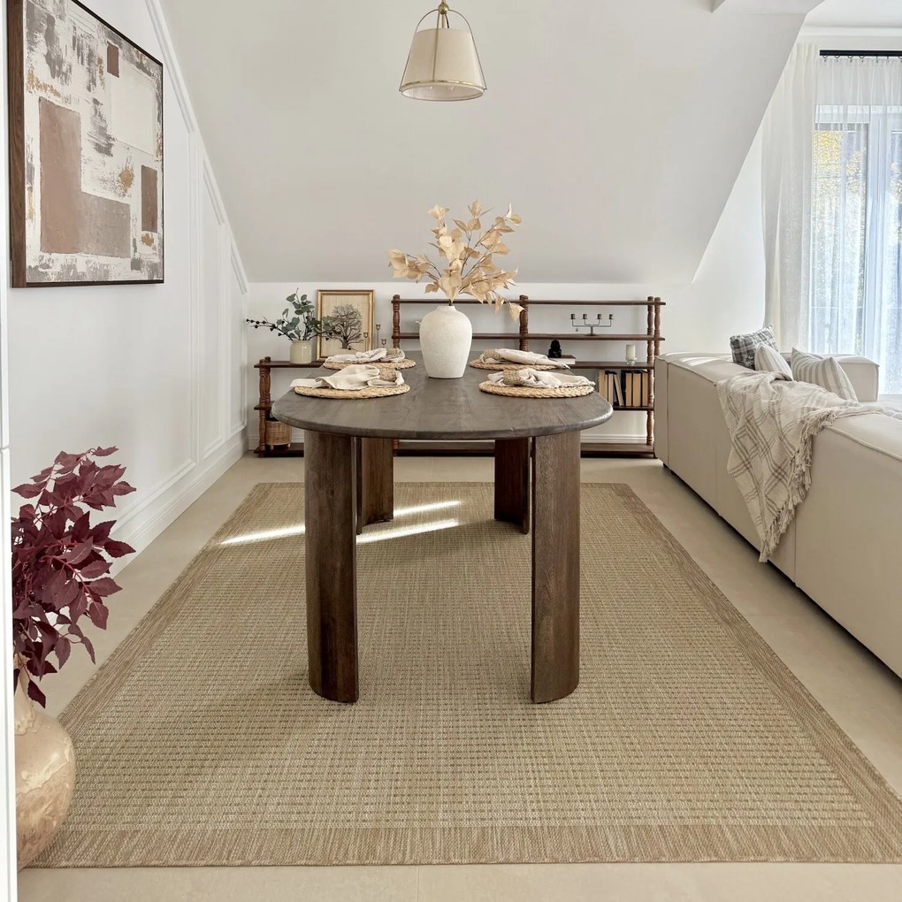 Kusový koberec Giza 1410 Beige, 140x200, béžová, chodba / predsieň, Ayyildiz