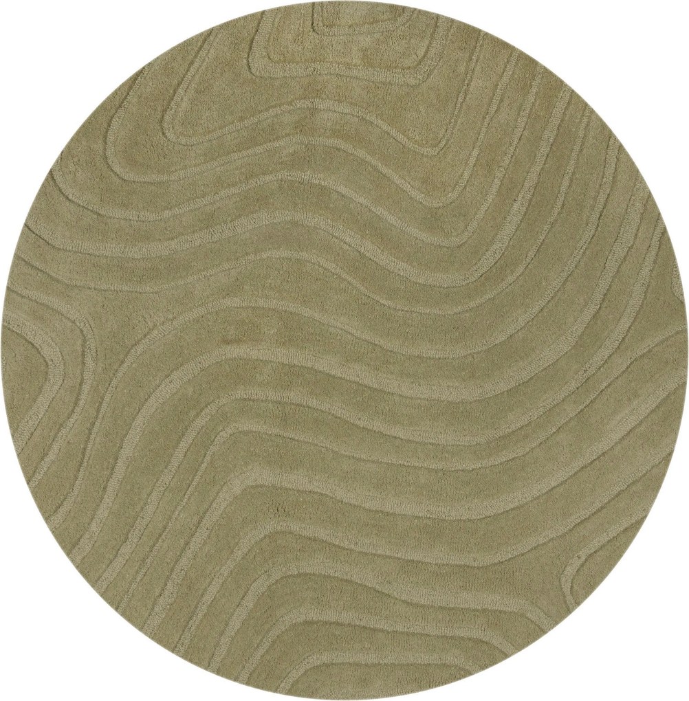 XXXLutz VLNENÝ KOBEREC, 160/160 cm zelená Flair Rugs - Online Only bytové doplnky - 003165044602