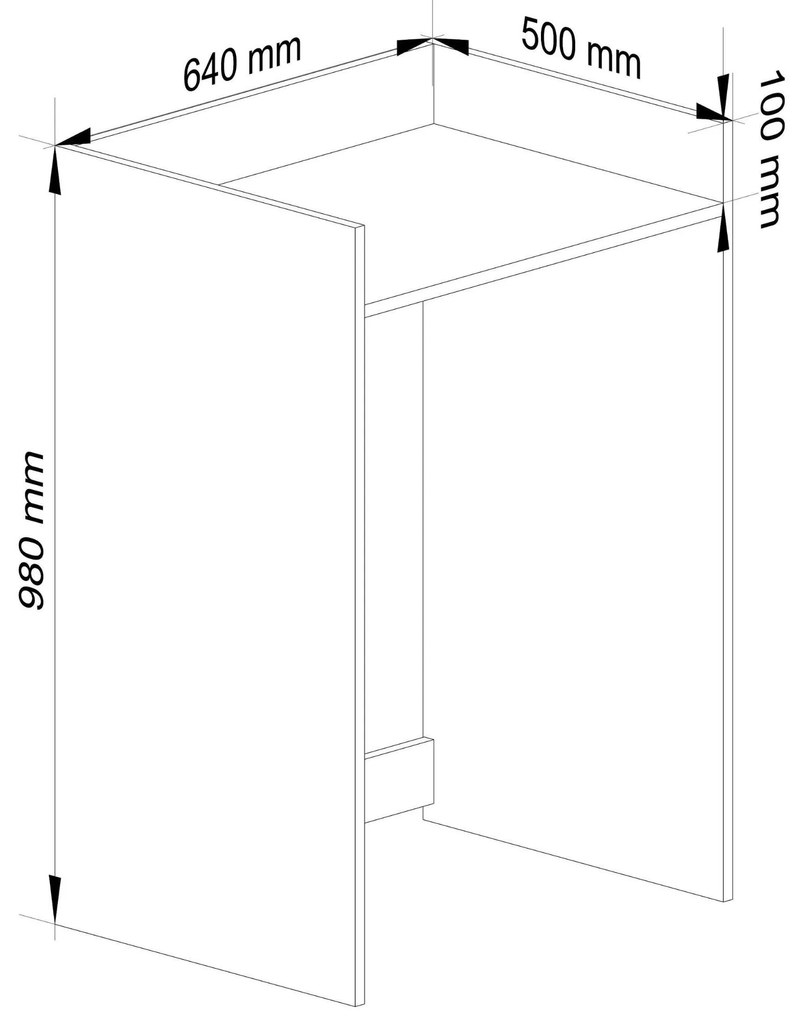 Kúpeľňová skrinka nad práčku FIN II dub sonoma/biela