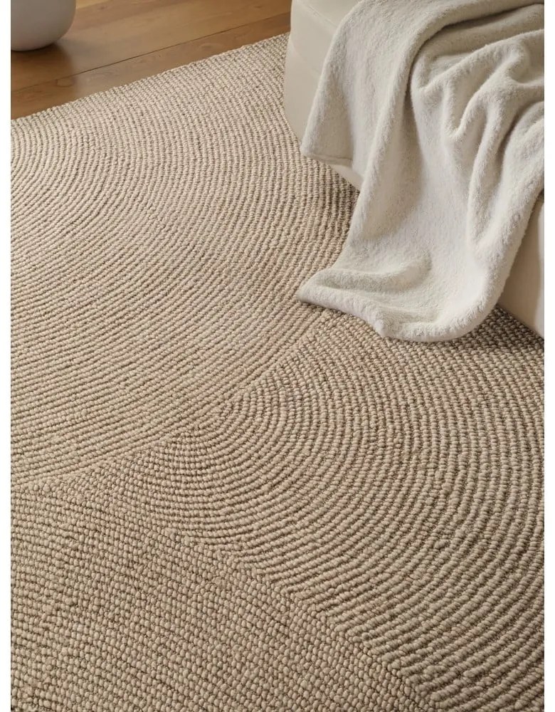 Béžový ručne tkaný vlnený koberec 120x180 cm Eleni Light Beige – Hanse Home