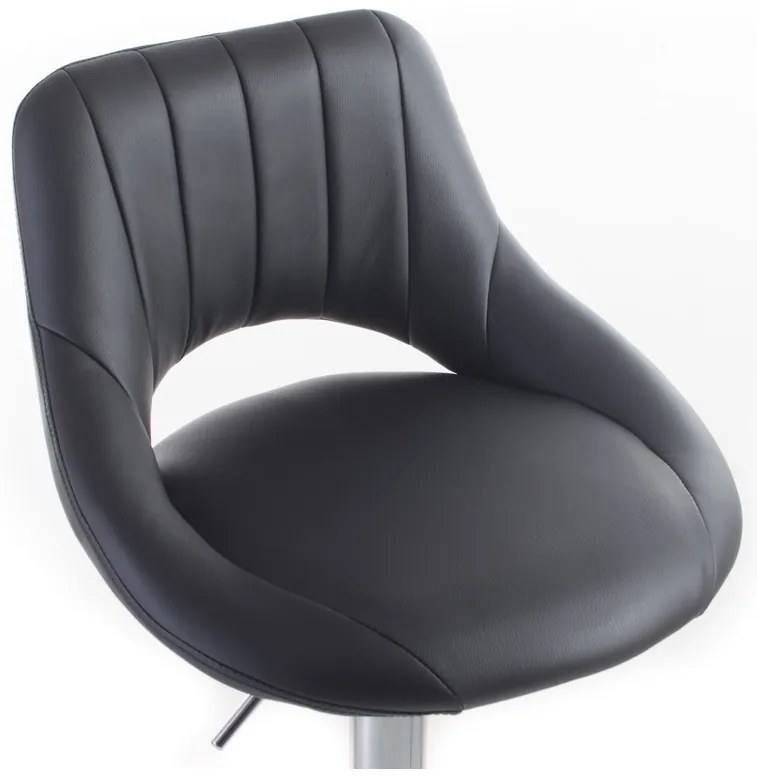 Barová stolička G21 Aletra koženková, prešívaná black 60023095