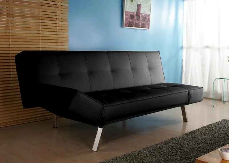 Pohovka Berlin, čierna ekokoža