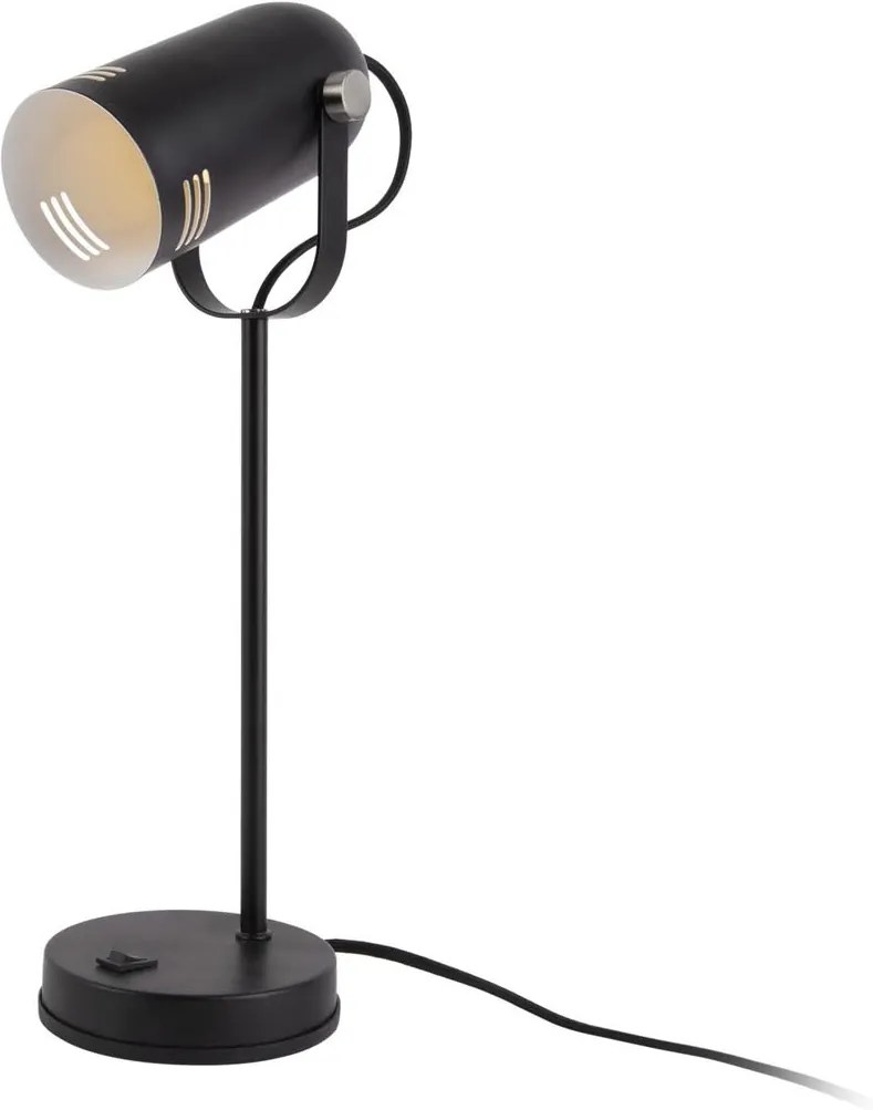 LEITMOTIV Stolná lampa Husk čierna ∅ 12,5 × 46 cm