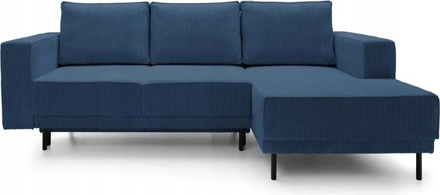 Rohová sedacia súprava Rodriguez mini (p) (námornícka modrá čierna)