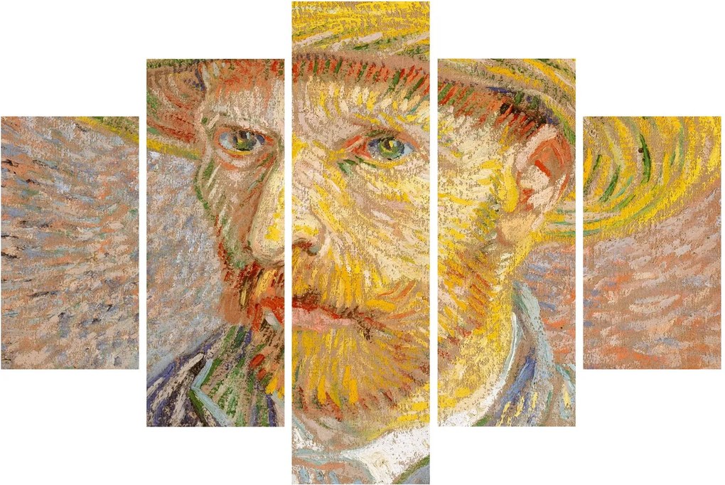 Obraz - Vincent van Gogh, Self-Portrait with a Straw Hat (The Potato Peeler), reprodukcia (150x105 cm)