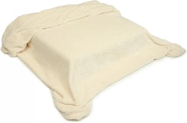 DomTextilu Deky do obývačky v krémovej farbe 10418-28634 200 x 220 cm Moderný krémová