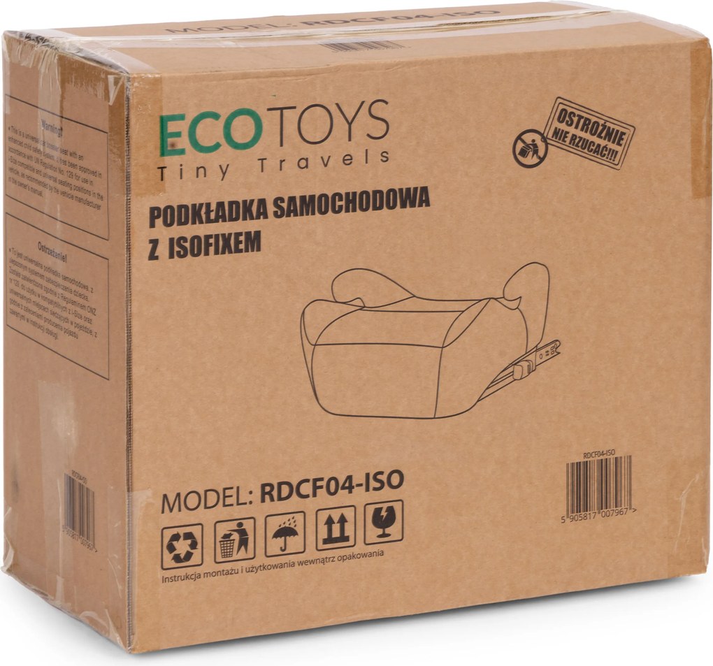 ECOTOYS podsedák ISOFIX i-Size pre deti 125–150 cm s držiakom na nápoj