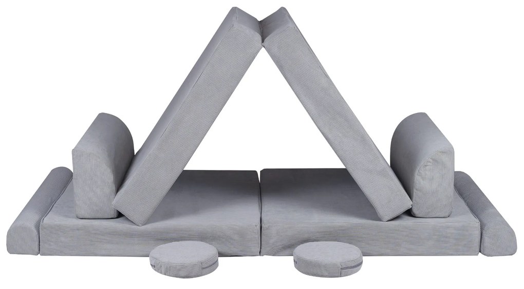 Variabilná detská pohovka MeowBaby® Premium, grey