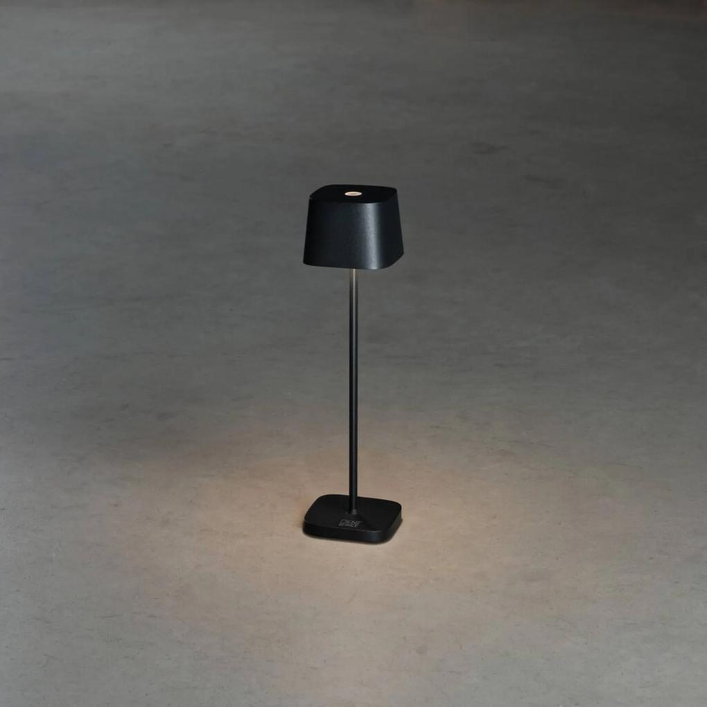 Stolová LED lampa Capri-Mini do exteriéru, čierna