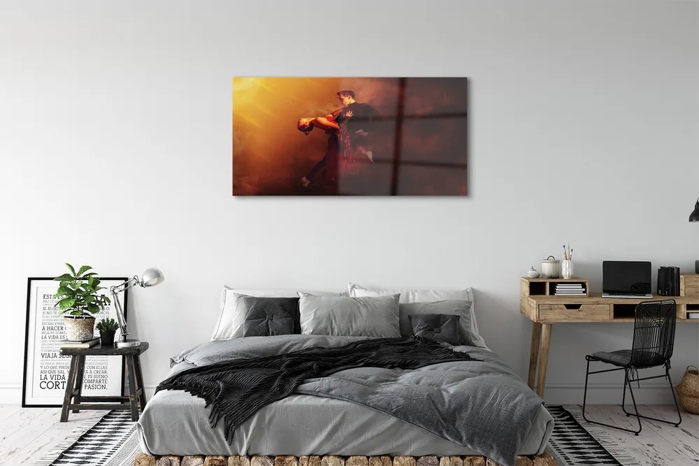 Obraz plexi Ľudia tancujú v daždi dym 125x50 cm