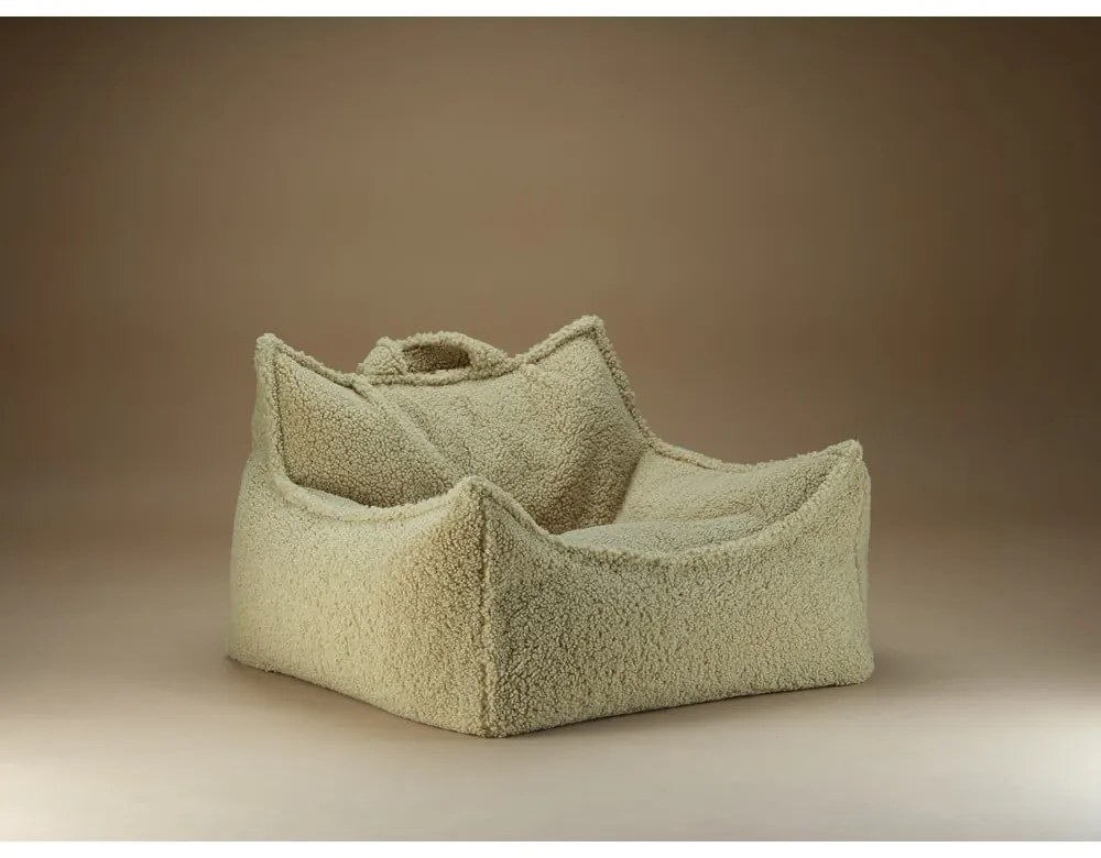 Zelený detský sedací vak z textílie buklé Chair – Wigiwama