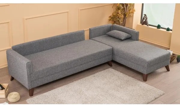 Rohová sedacia súprava do L KORFU sivá pravá