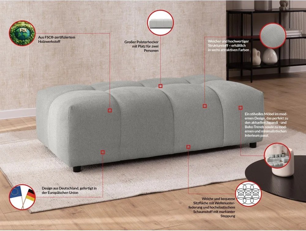 Svetlosivá podnožka Albane – Ropez