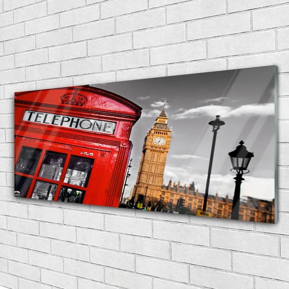 Obraz plexi Telefónne budka londýn 125x50 cm