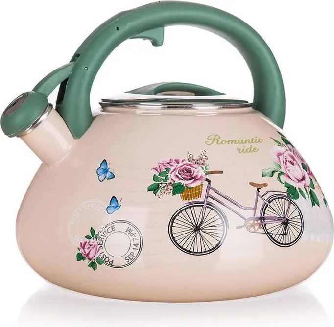 Smaltovaná pískacia kanvica ROMANTIC RIDE 3 l