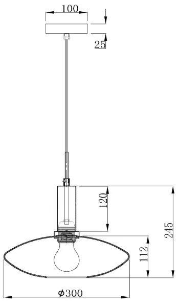 Lucide 25413/01/02 - Luster na lanku SINGALA 1xE27/60W/230V