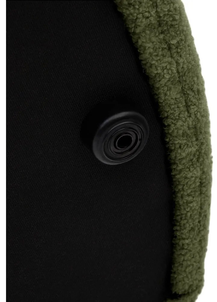 Zelený taburet z textílie buklé Kaeli – Kave Home