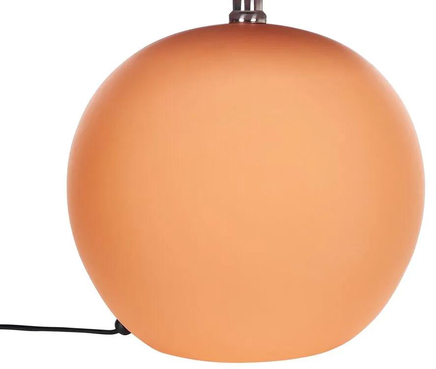Keramická stolná lampa oranžová LIMIA Beliani
