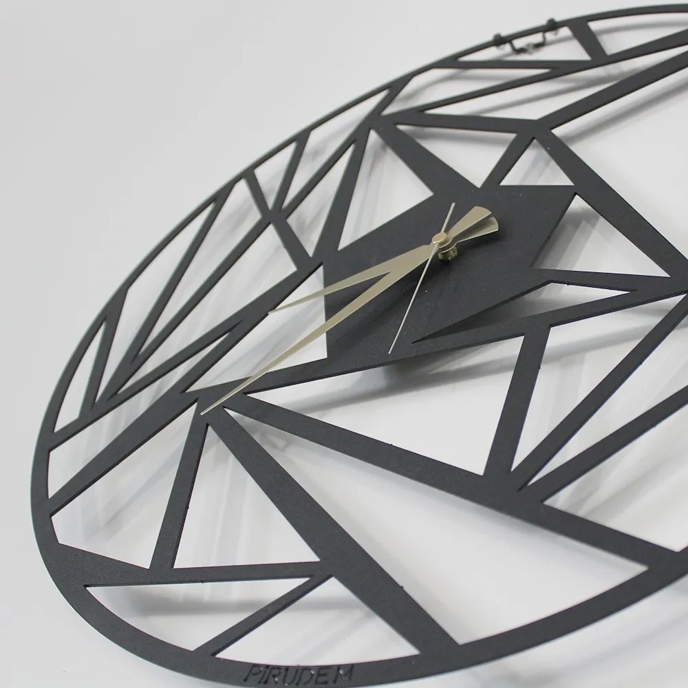 Dekoratívne nástenné hodiny Perspektif 50 cm čierne