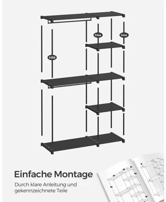 Otvorená šatníková skriňa RYG026B02