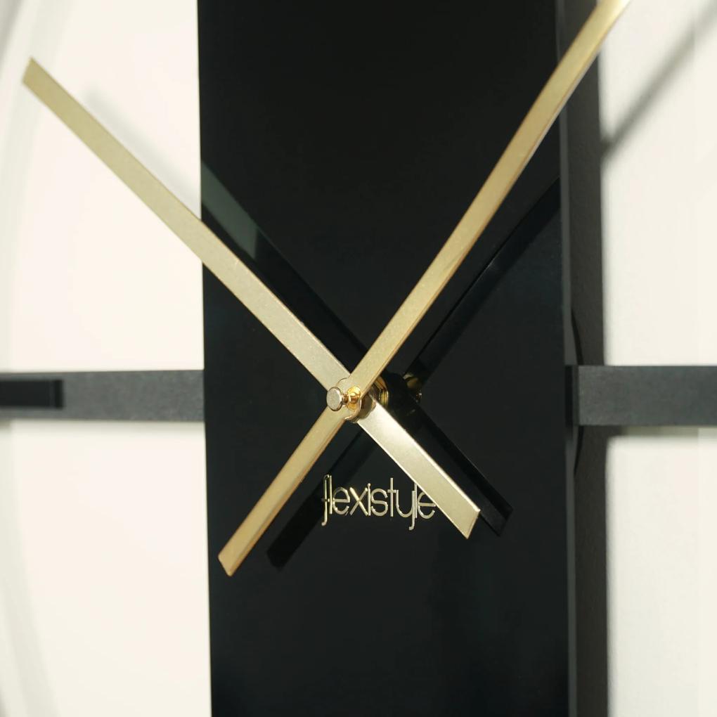 Dekorstudio Nástenné kovové hodiny UNIQUE čierne